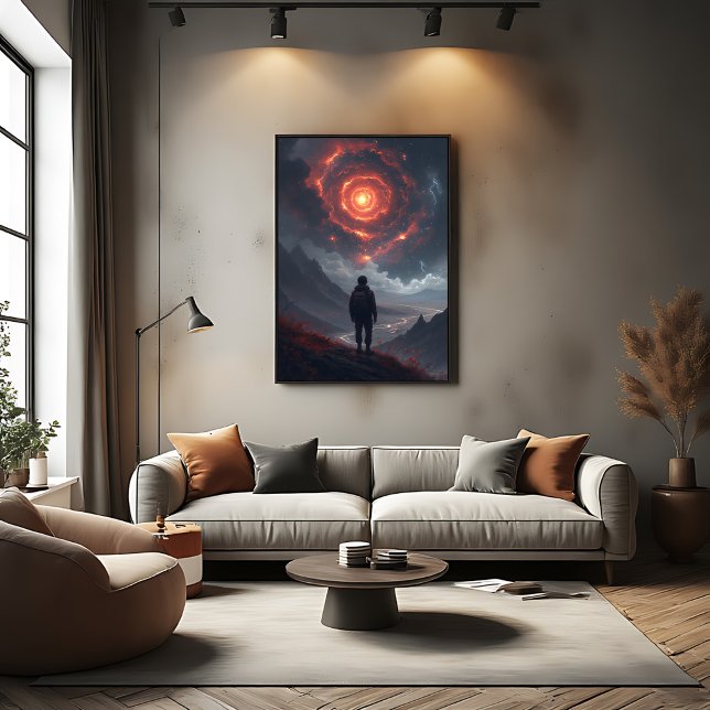 Toile Contemplation Cosmique Tourbillon de Feu (Créateur téléchargé)