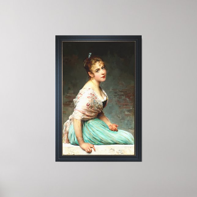 Toile Contemplation par Eugene de Blaas (Recto)
