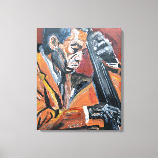 Toile Contrebassiste de Jazz Néo-Expressionniste