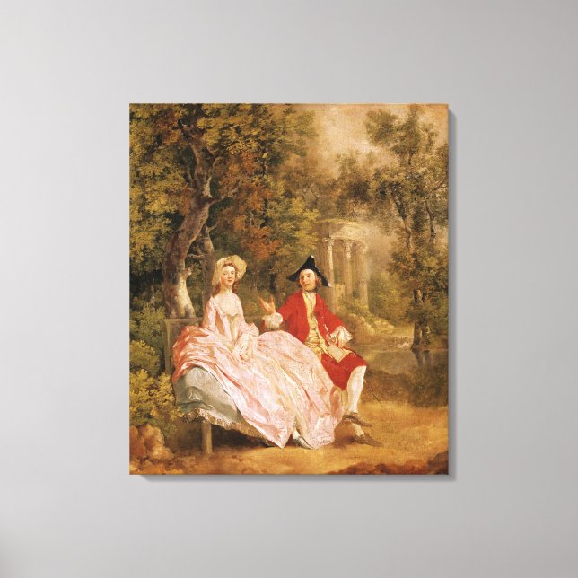 Toile Conversation dans le parc, portrait de l'art et (Recto)