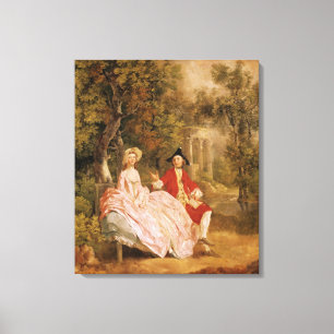 Toile Conversation dans le parc, portrait de l'art et