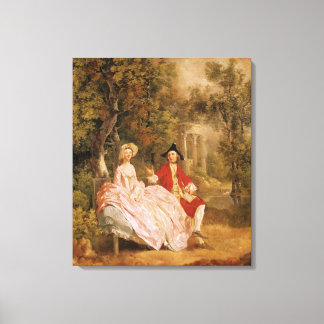 Toile Conversation dans le parc, portrait de l'art et