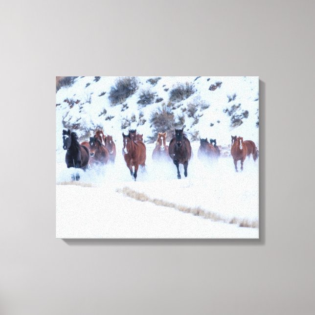 Toile Convoi de chevaux Cowboy | Ranch Hideout, Shell, W (Recto)