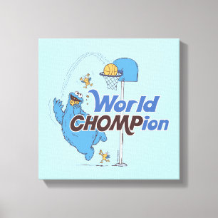 Toile Cookie Monster Tirer sur des cerceaux de basket-