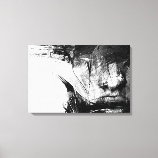 Toile Cool Art Abstraite Black White Face Femme