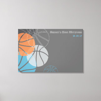 Toile COOL BASKETBALL Bar Mitzvah Panneau d'ouverture de