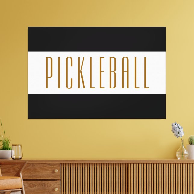 Toile Cool Classé Pickleball Texte Noir Blancs (Insitu(Salon))