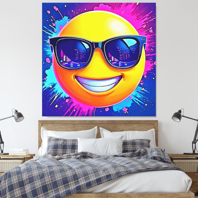 Toile Cool 😎 Emoji Fun (Insitu(Chambre))