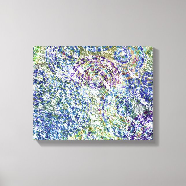 Toile Cool, moderne, tendance coloré abstrait arrière -  (Recto)