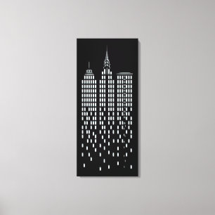 Toile Cool noir et blanc New York City Skyscraper