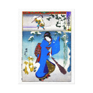 Toile Cool oriental japonais classique geisha lady art