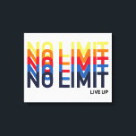 Toile Cool Pas Limite Live Up Jouer Funk Pop Art<br><div class="desc">Pas de limite. Pas de règles. Amuse-toi bien ! Faites de votre vie la vie que vous voulez vivre et croyez au choix que vous faites. Le flux complexe de couleurs et de lignes apparues sur le design crée des motifs uniques et branchés.</div>