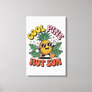Toile Cool Pine Hot Sun Rétro Pinède Été Vibes