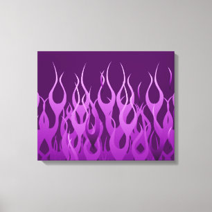 Toile Cool Purple Racing Flames Design