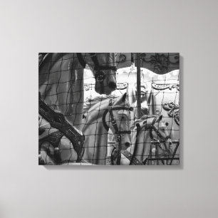 Toile Cool, urbain, photo moderne de chevaux de carrouse