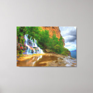 Toile Copie de peinture à l'huile de rivière de Mounta