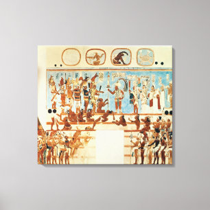 Toile Copie d'une peinture de mur de Bonampak