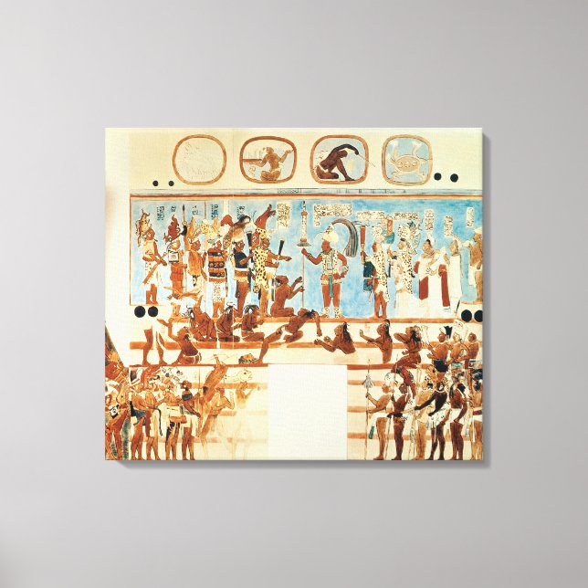 Toile Copie d'une peinture murale de Bonampak (Recto)