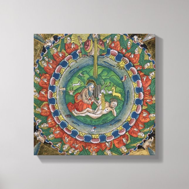 Toile Copie par télécopieur de Genèse 2:22 Dieu a créé E (Recto)