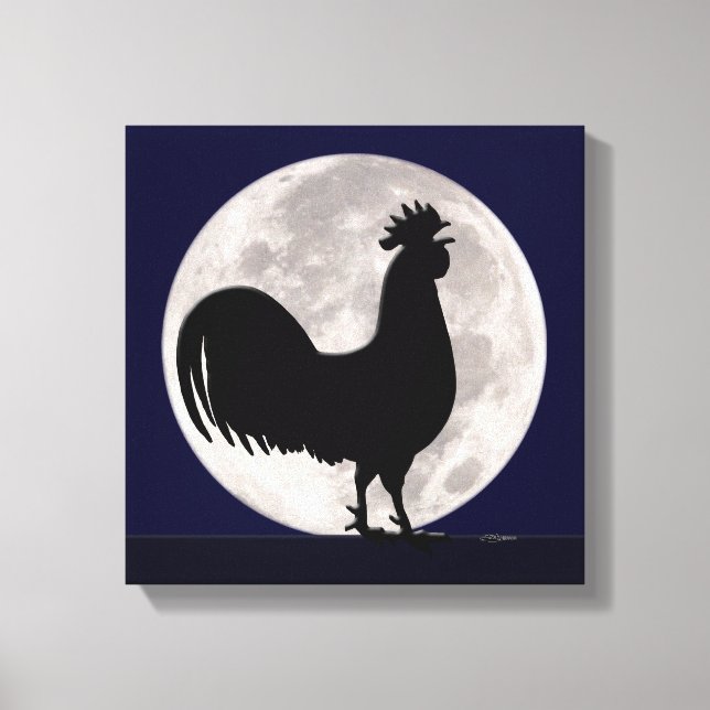 Toile Coq au clair de lune (Recto)