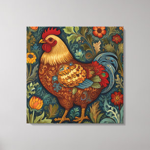 Toile Coq chic du pays