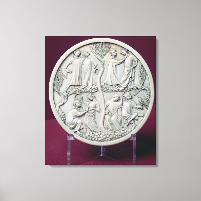 Toile Coque miroir représentant des scènes courtoises, c (Recto)