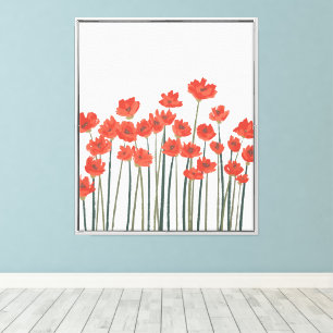 Toile Coquelicots Modernes Art Floral