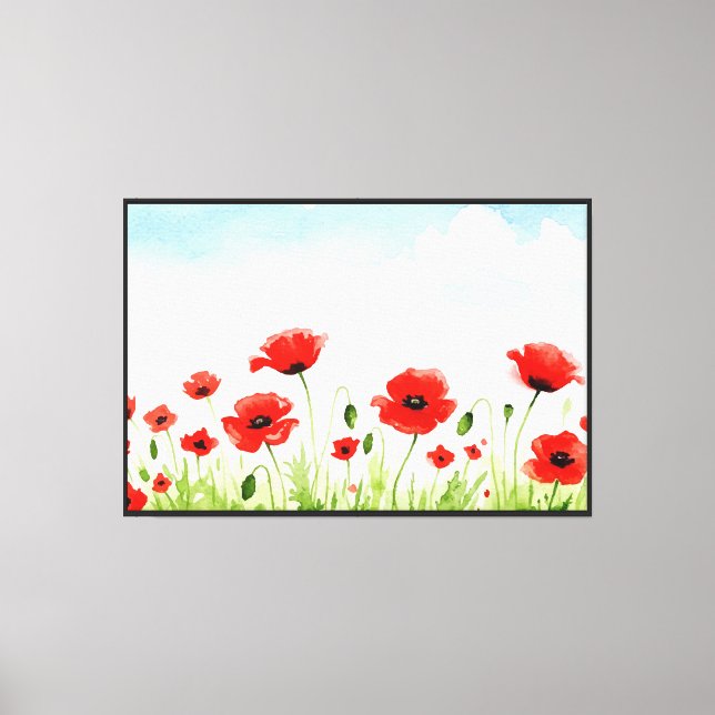 Toile Coquelicots rouges (Recto)