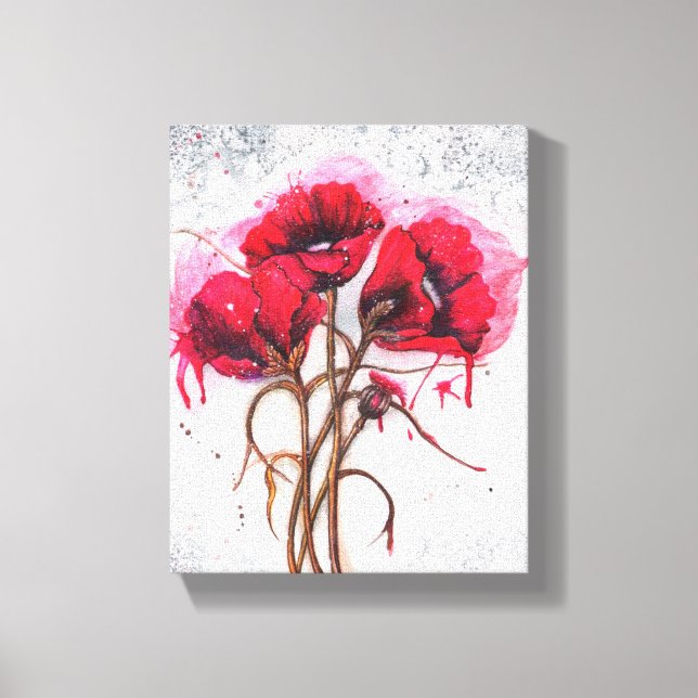 Toile Coquelicots rouges de Lisa (Recto)