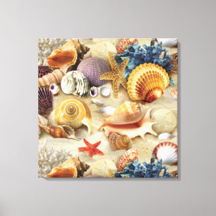 Toile Coques de mer sur la plage