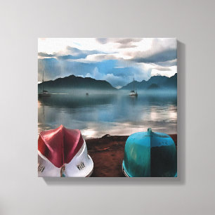 Toile Coques des bateaux et marmaris Hiver