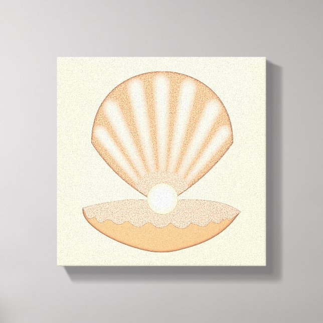 Toile Coquille d'huître et Perle Unisexe (Recto)