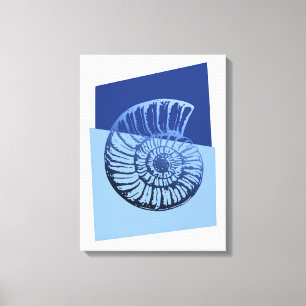 Toile Coquille Spirale Moderne Du Milieu Du Siècle Impri