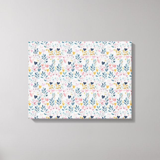 Toile Corações em aquarela (Recto)