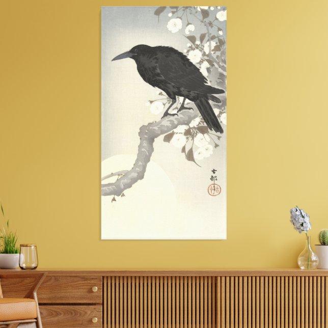 Toile Corbeau à la pleine lune (Insitu(Salon))