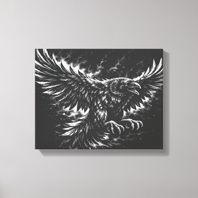 Toile Corbeau gothique – par BurnsInHell (Recto)