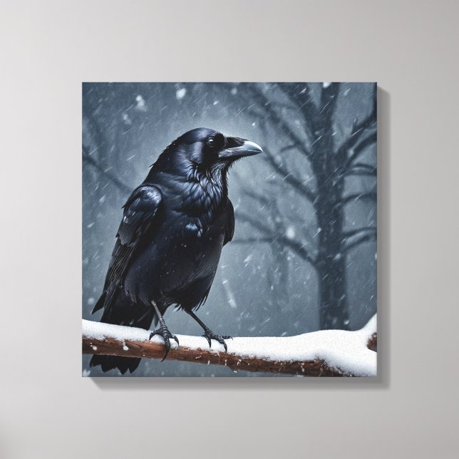 Toile Corbeau noir foncé (Recto)