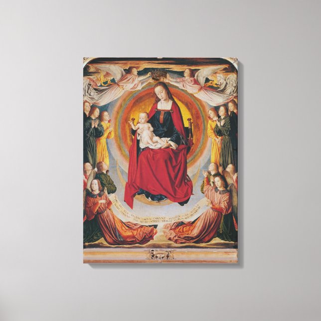 Toile Coronation de la Vierge, panneau central (Recto)