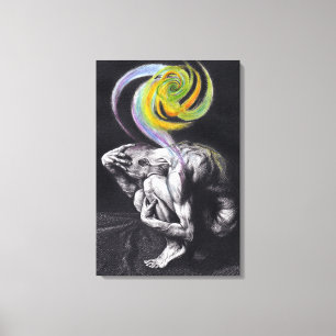 Toile Corps masculin Âme colorée Dessin artistique surré