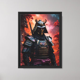Toile Cosmic Samurai Warrior - Art d'armure japonais