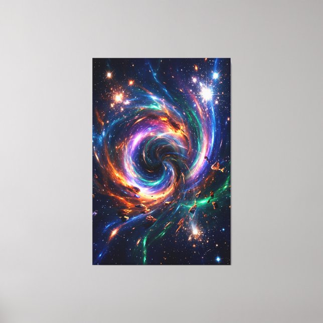 Toile Cosmic Vortex Nexus – Abstract Space Canvas Print (Recto)