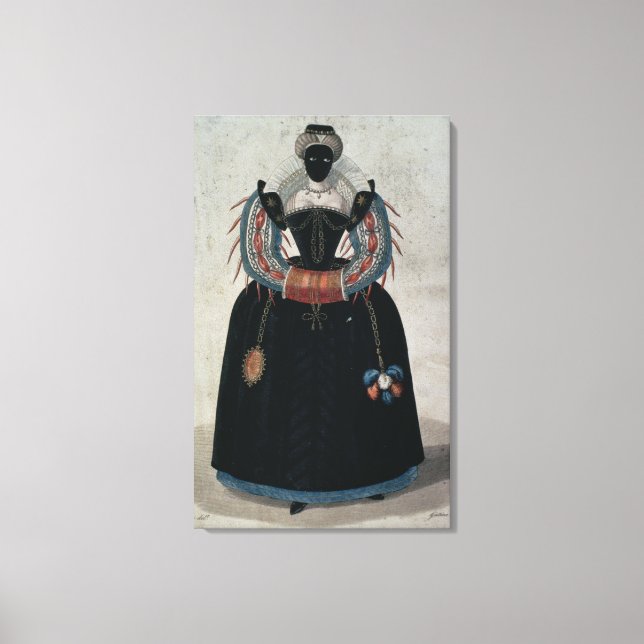 Toile Costume mascarade dans le style d'Henri III (colo (Recto)