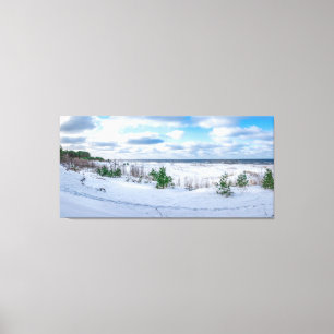 Toile Côte de la mer Baltique recouverte de neige en hiv