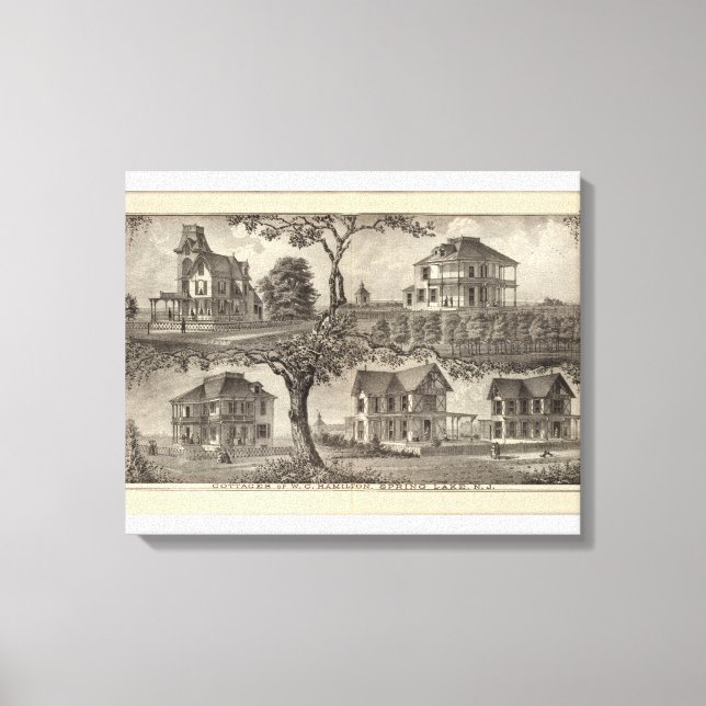Toile Cottages of WC Hamilton, lac Spring, NJ (Recto)