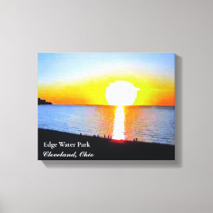 TOILE COUCHER DE SOLEIL À EDGEWATER PARK CLEVELAND OHIO 