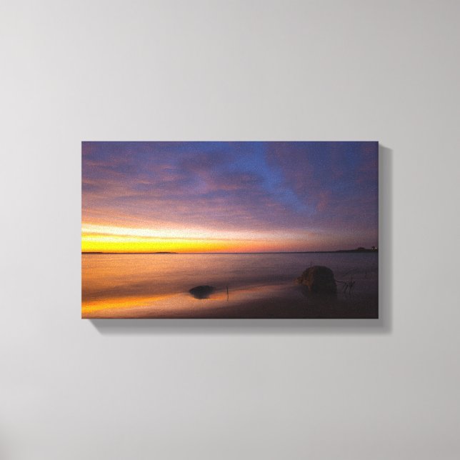 Toile Coucher de soleil à Elk Rapids, Michigan. (Recto)