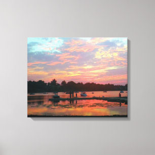 Toile Coucher de soleil à l'anse