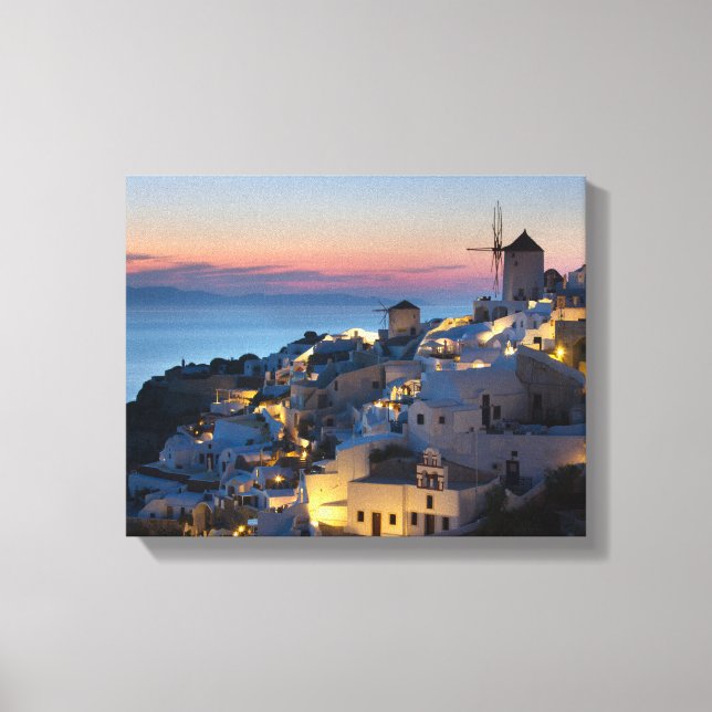 Toile Coucher de soleil à Oia Grèce (Recto)