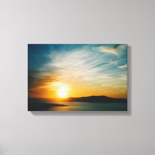 Toile coucher de soleil à Santorin, Grèce (Recto)