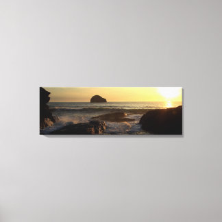 Toile Coucher de soleil à Trebarwith Strand.